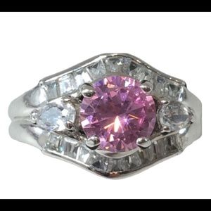 Pink Tourmaline Sterling Silver Size 8.5